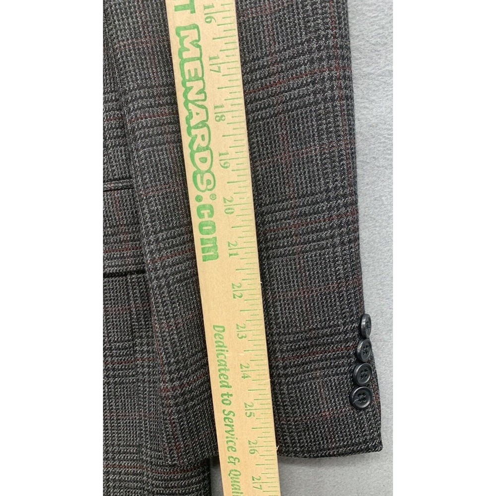 Jos A Bank Sport Coat Mens Size 44L Gray Single Breasted Vented Notch Two Button - Picture 11 of 16